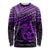 Personalised Matariki New Zealand Long Sleeve Shirt Maori New Year Tiki Purple Version LT14