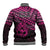 Matariki New Zealand Baseball Jacket Maori New Year Tiki Pink Version LT14