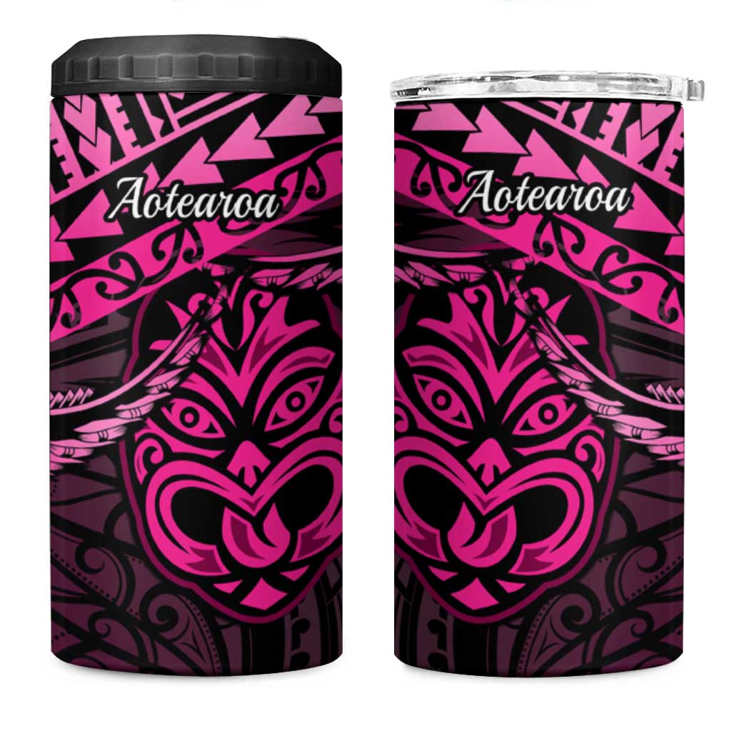 Matariki New Zealand 4 in 1 Can Cooler Tumbler Maori New Year Tiki Pink Version