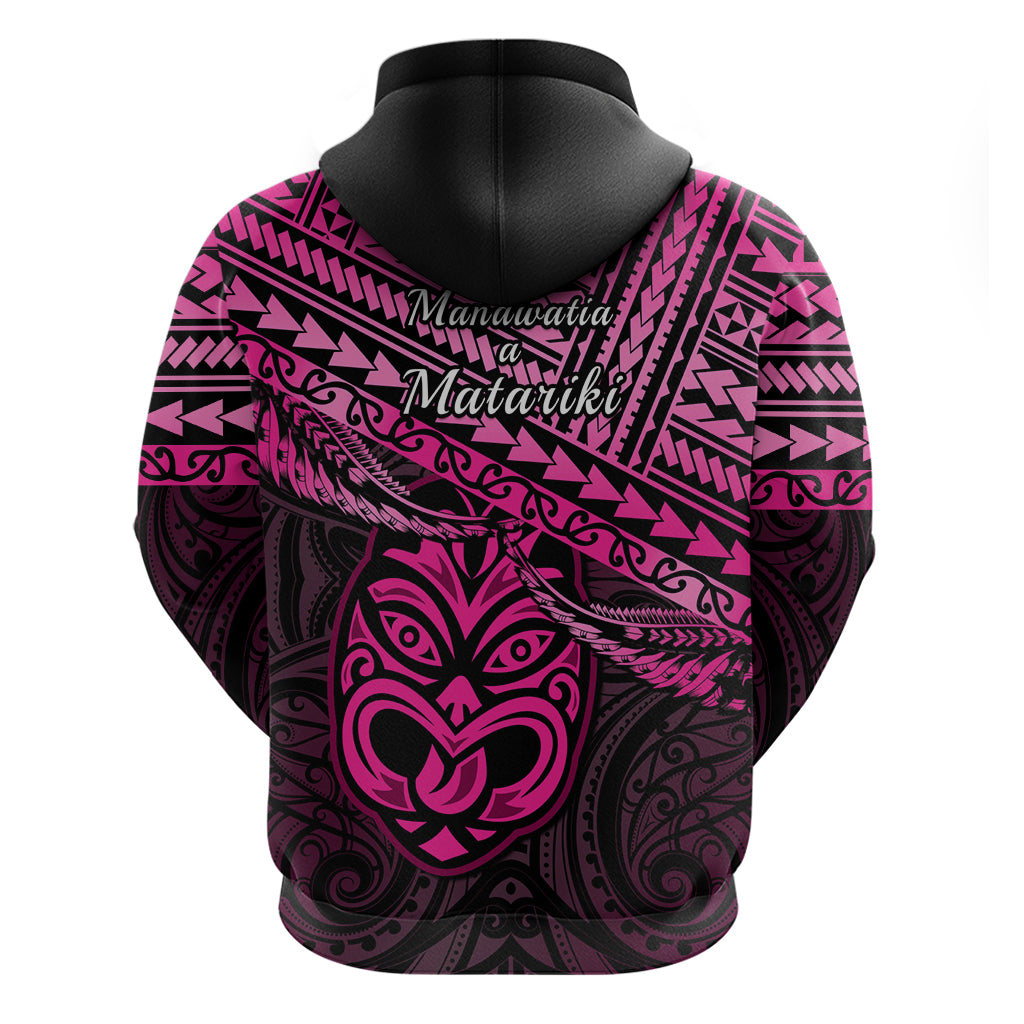 Matariki New Zealand Hoodie Maori New Year Tiki Pink Version LT14