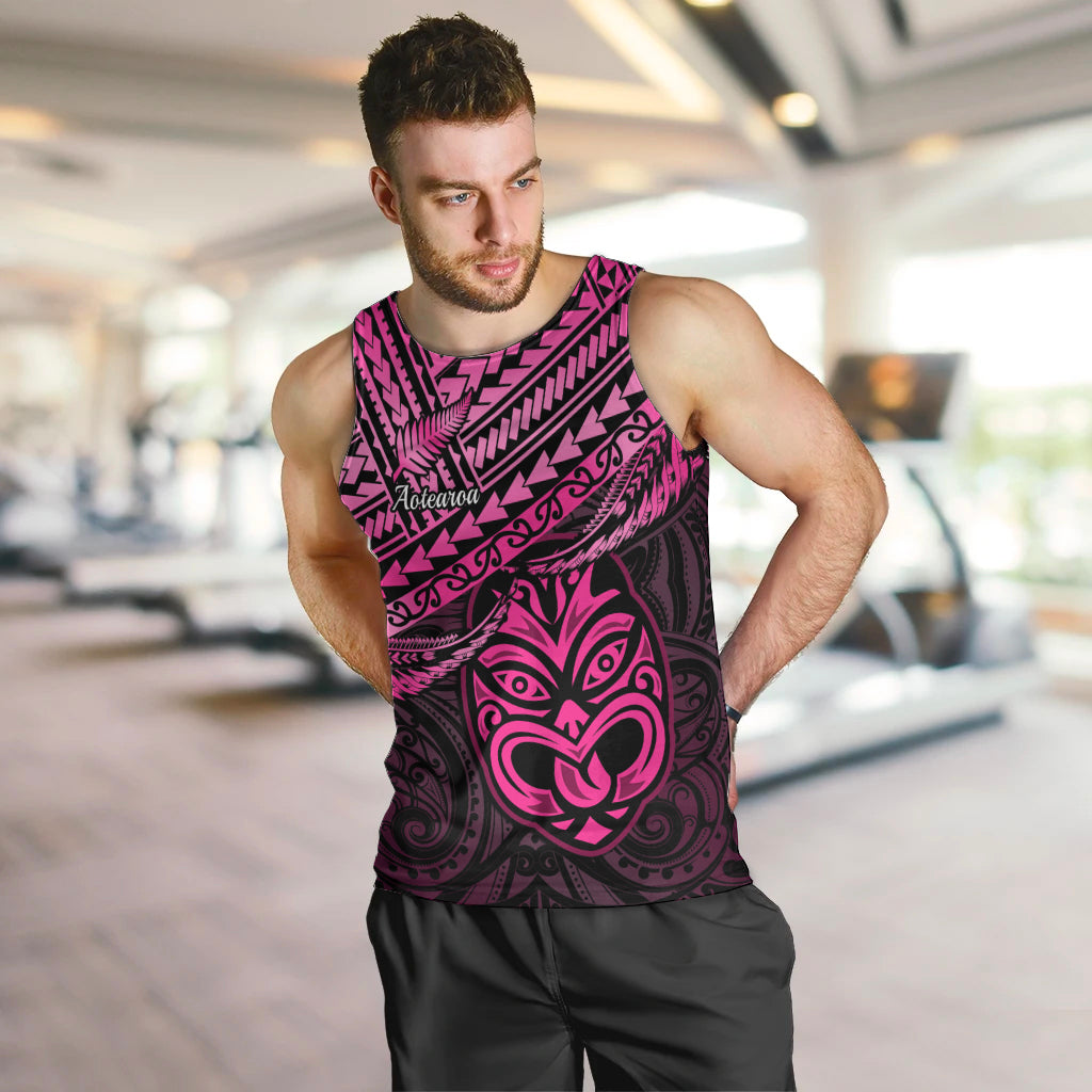 Matariki New Zealand Men Tank Top Maori New Year Tiki Pink Version LT14