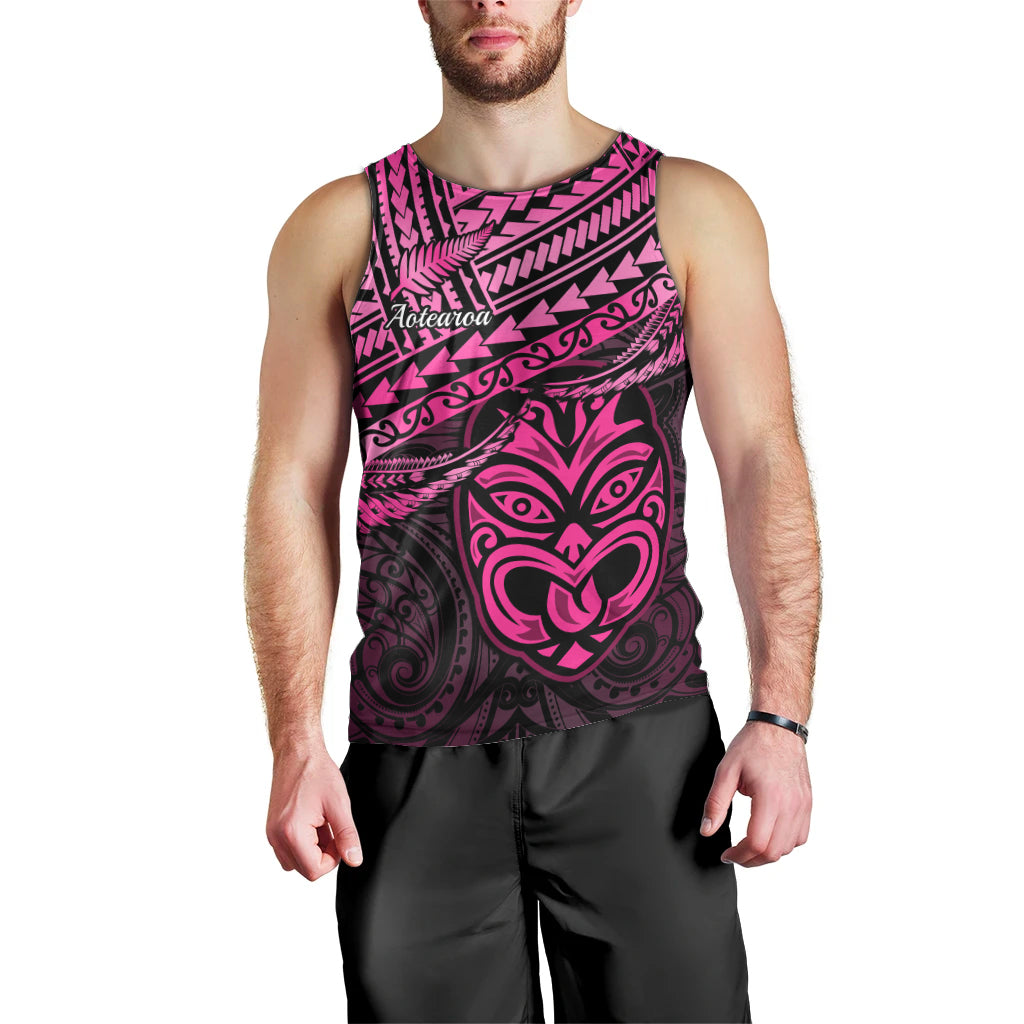 Matariki New Zealand Men Tank Top Maori New Year Tiki Pink Version LT14