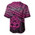 Personalised Matariki New Zealand Baseball Jersey Maori New Year Tiki Pink Version LT14