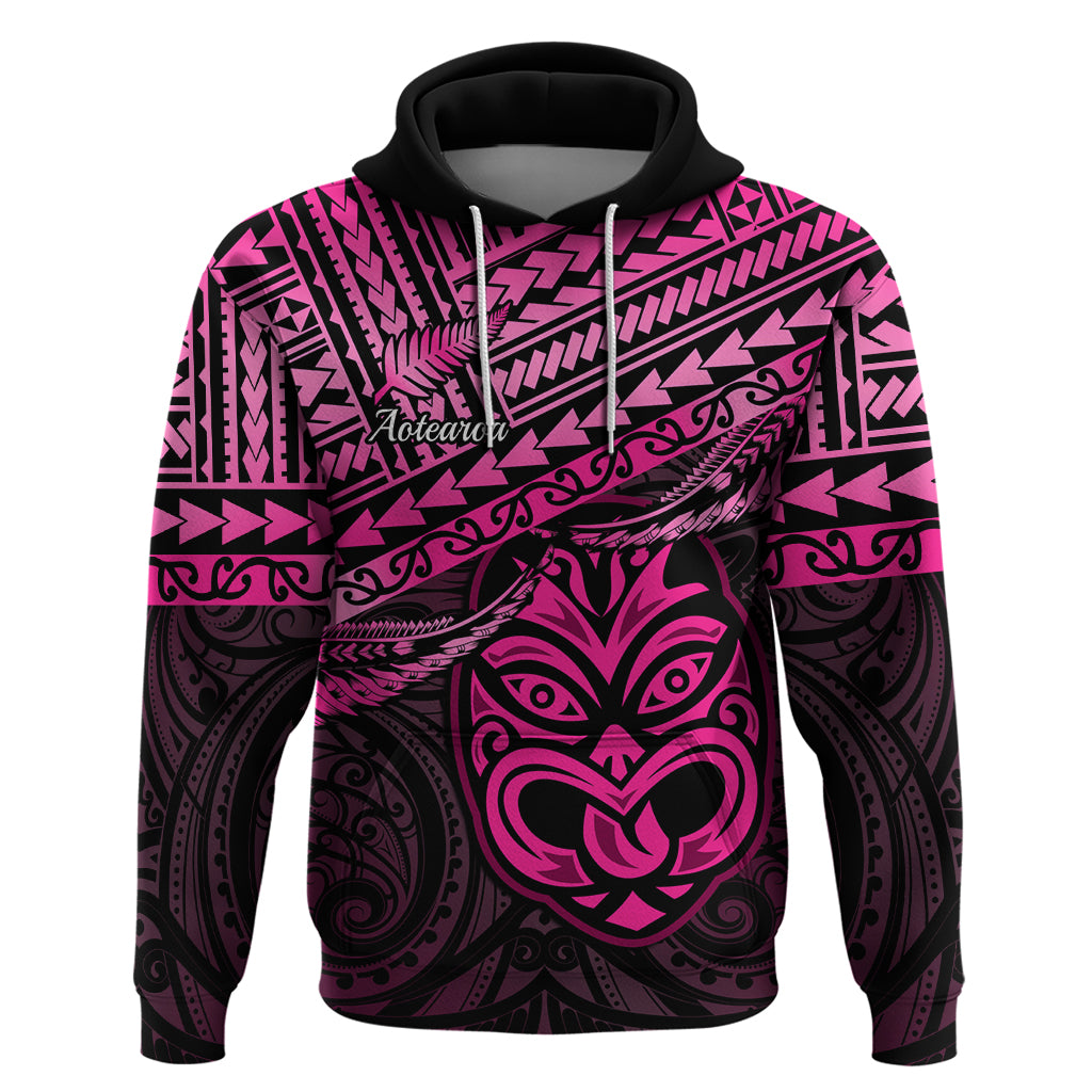 Custom Matariki New Zealand Hoodie Maori New Year Tiki Pink Version LT14