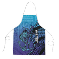 Personalised Polynesia Blue Marlin Fishing Apron Marlin Anchor Tattoo Polynesian Pattern LT14 Purple - Polynesian Pride