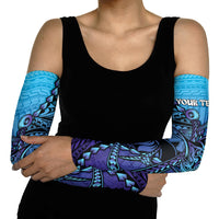 Personalised Polynesia Blue Marlin Fishing Arm Sleeves Marlin Anchor Tattoo Polynesian Pattern LT14 - Polynesian Pride