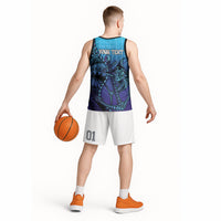 Personalised Polynesia Blue Marlin Fishing Basketball Jersey Marlin Anchor Tattoo Polynesian Pattern LT14 - Polynesian Pride