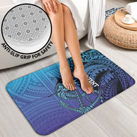 Personalised Polynesia Blue Marlin Fishing Bathroom Set Marlin Anchor Tattoo Polynesian Pattern