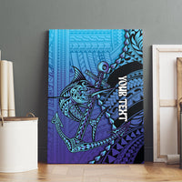 Personalised Polynesia Blue Marlin Fishing Canvas Wall Art Marlin Anchor Tattoo Polynesian Pattern LT14 - Polynesian Pride