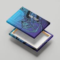 Personalised Polynesia Blue Marlin Fishing Canvas Wall Art Marlin Anchor Tattoo Polynesian Pattern LT14 - Polynesian Pride