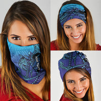 Personalised Polynesia Blue Marlin Fishing Neck Gaiter Marlin Anchor Tattoo Polynesian Pattern LT14 - Polynesian Pride