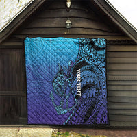 Personalised Polynesia Blue Marlin Fishing Quilt Marlin Anchor Tattoo Polynesian Pattern LT14 - Polynesian Pride