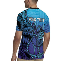 Personalised Polynesia Blue Marlin Fishing Rugby Jersey Marlin Anchor Tattoo Polynesian Pattern LT14 - Polynesian Pride