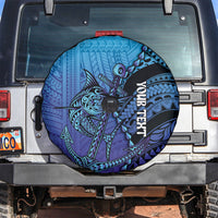 Personalised Polynesia Blue Marlin Fishing Spare Tire Cover Marlin Anchor Tattoo Polynesian Pattern LT14 Purple - Polynesian Pride
