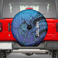 Personalised Polynesia Blue Marlin Fishing Spare Tire Cover Marlin Anchor Tattoo Polynesian Pattern LT14 - Polynesian Pride