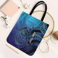 Personalised Polynesia Blue Marlin Fishing Tote Bag Marlin Anchor Tattoo Polynesian Pattern LT14 Black Strap One Size Purple - Polynesian Pride