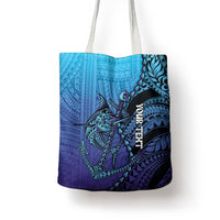 Personalised Polynesia Blue Marlin Fishing Tote Bag Marlin Anchor Tattoo Polynesian Pattern LT14 - Polynesian Pride