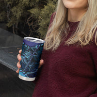 Personalised Polynesia Blue Marlin Fishing Tumbler Cup Marlin Anchor Tattoo Polynesian Pattern