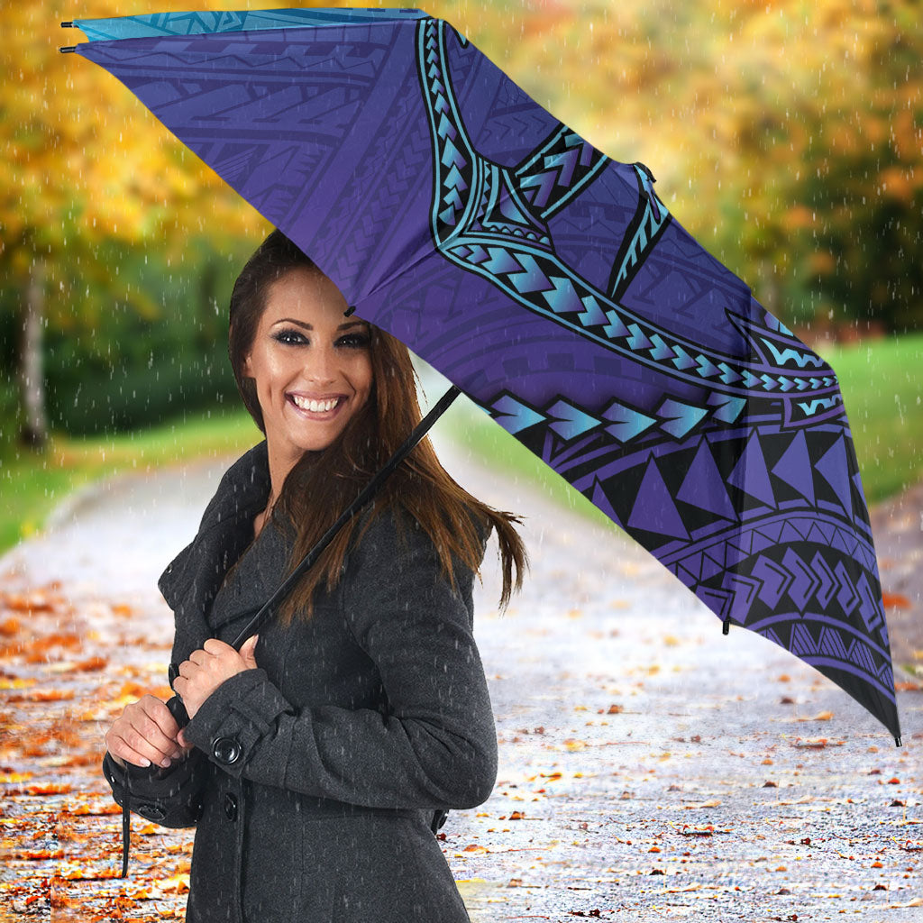 Personalised Polynesia Blue Marlin Fishing Umbrella Marlin Anchor Tattoo Polynesian Pattern LT14 - Polynesian Pride