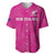 Custom New Zealand Silver Fern Rugby Baseball Jersey Go Aotearoa - Pink Version