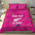 Custom New Zealand Silver Fern Rugby Bedding Set Go Aotearoa - Pink Version