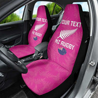 Custom New Zealand Silver Fern Rugby Car Seat Cover Go Aotearoa - Pink Version