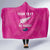 Custom New Zealand Silver Fern Rugby Hooded Blanket Go Aotearoa - Pink Version