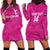 Custom New Zealand Silver Fern Rugby Hoodie Dress Go Aotearoa - Pink Version