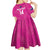 Custom New Zealand Silver Fern Rugby Kid Short Sleeve Dress Go Aotearoa - Pink Version