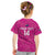 Custom New Zealand Silver Fern Rugby Kid T Shirt Go Aotearoa - Pink Version