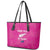 Custom New Zealand Silver Fern Rugby Leather Tote Bag Go Aotearoa - Pink Version