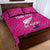 Custom New Zealand Silver Fern Rugby Quilt Bed Set Go Aotearoa - Pink Version