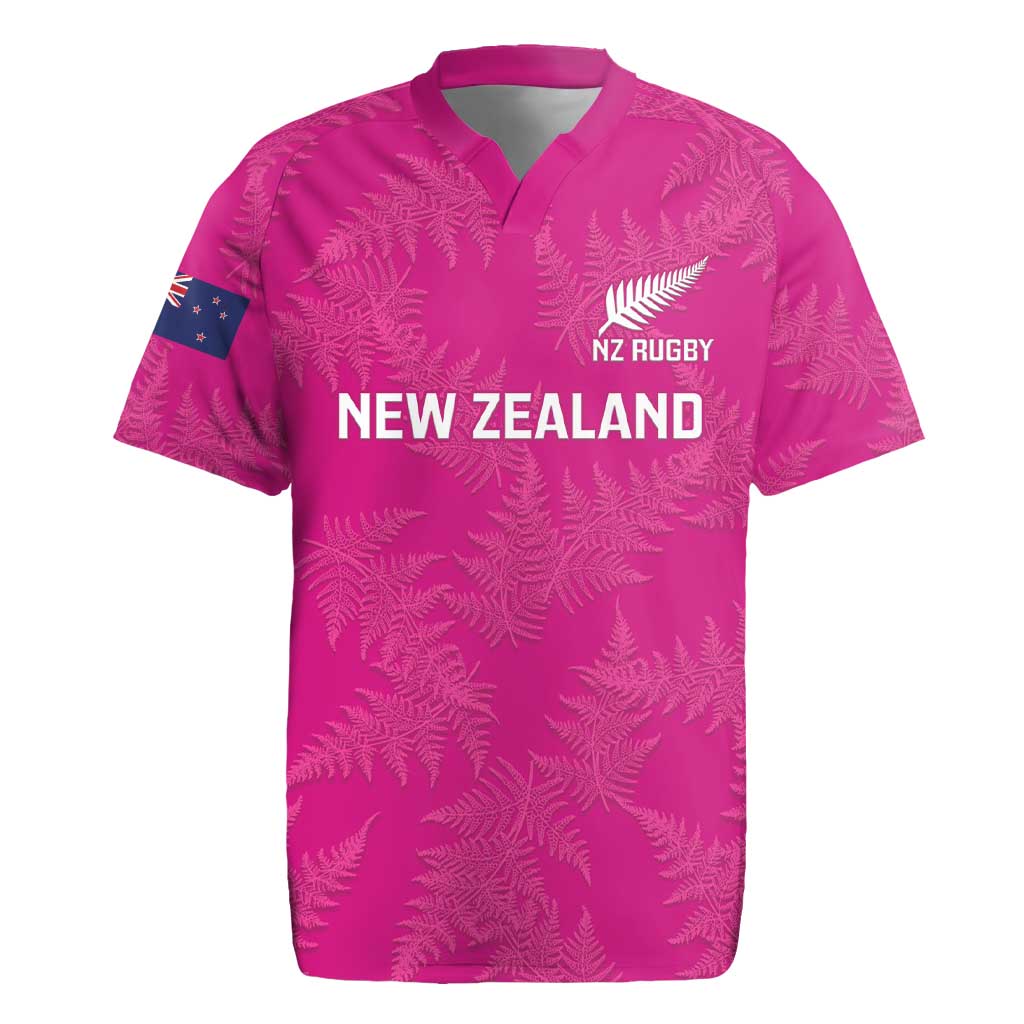 Custom New Zealand Silver Fern Rugby Rugby Jersey Go Aotearoa - Pink Version