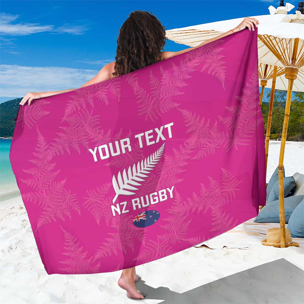 Custom New Zealand Silver Fern Rugby Sarong Go Aotearoa - Pink Version