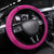 Custom New Zealand Silver Fern Rugby Steering Wheel Cover Go Aotearoa - Pink Version