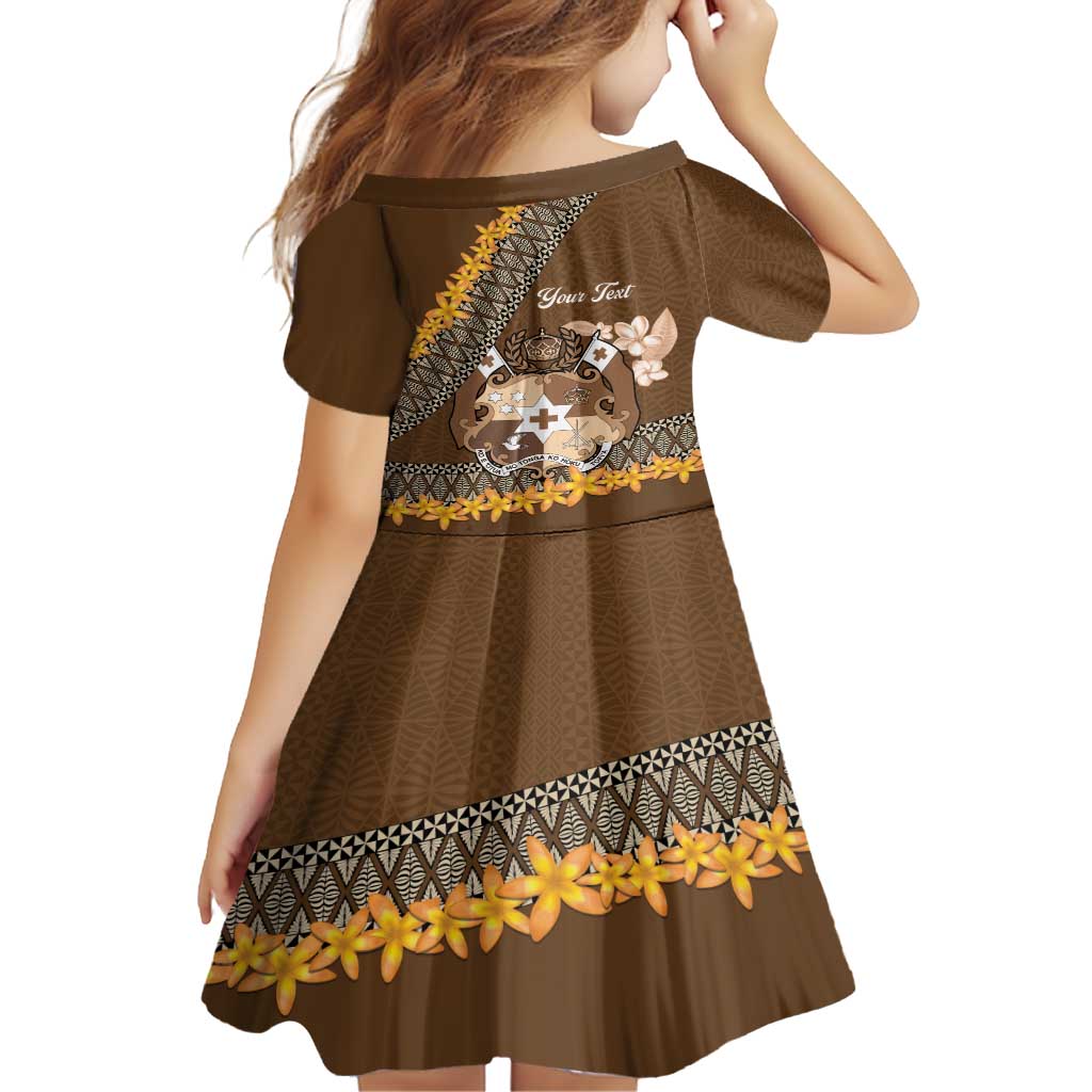 Personalised Tonga Language Week Family Matching Off Shoulder Maxi Dress and Hawaiian Shirt Malo e Lelei Tongan Ngatu Pattern - Brown