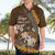 Personalised Tonga Language Week Hawaiian Shirt Malo e Lelei Tongan Ngatu Pattern - Brown