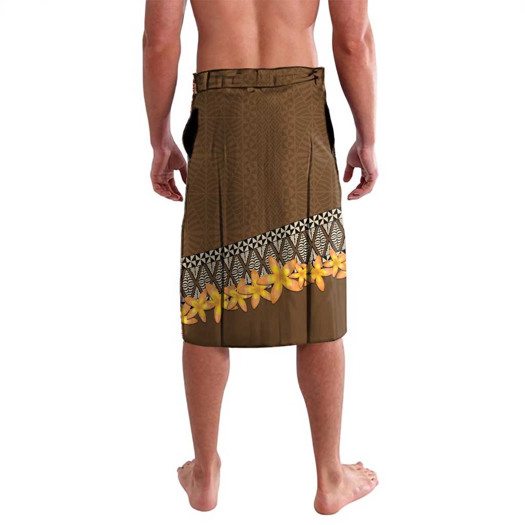 Personalised Tonga Language Week Lavalava Malo e Lelei Tongan Ngatu Pattern - Brown LT14 - Polynesian Pride