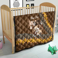 Personalised Tonga Language Week Quilt Malo e Lelei Tongan Ngatu Pattern - Brown