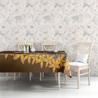 Personalised Tonga Language Week Tablecloth Malo e Lelei Tongan Ngatu Pattern - Brown LT14 - Polynesian Pride