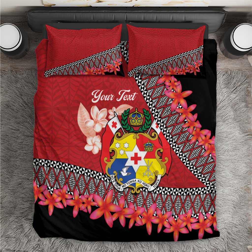 Personalised Tonga Language Week Bedding Set Malo e Lelei Tongan Ngatu Pattern - Red LT14 Red - Polynesian Pride