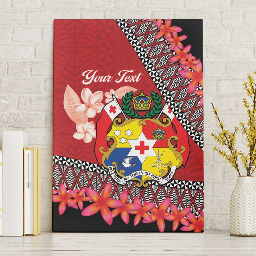 Personalised Tonga Language Week Canvas Wall Art Malo e Lelei Tongan Ngatu Pattern - Red LT14 Without Frame Red - Polynesian Pride