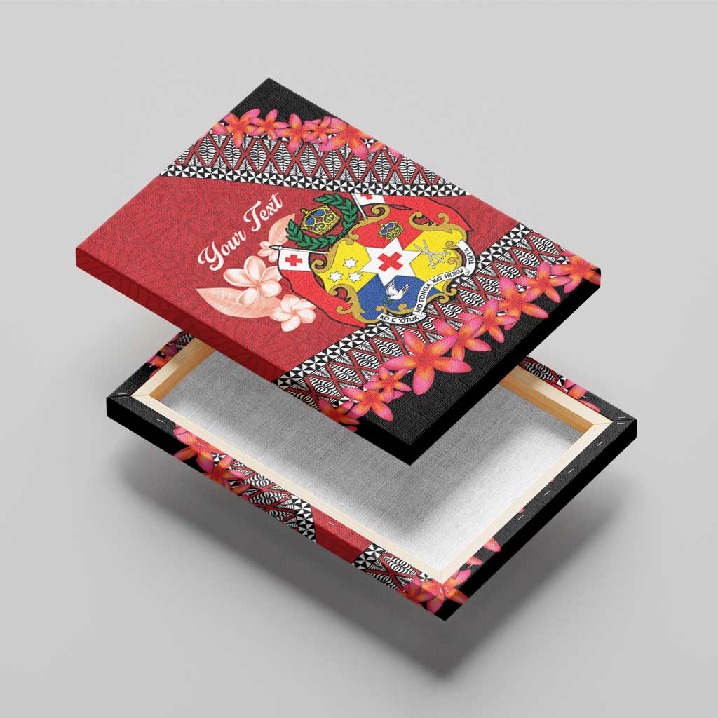 Personalised Tonga Language Week Canvas Wall Art Malo e Lelei Tongan Ngatu Pattern - Red LT14 - Polynesian Pride