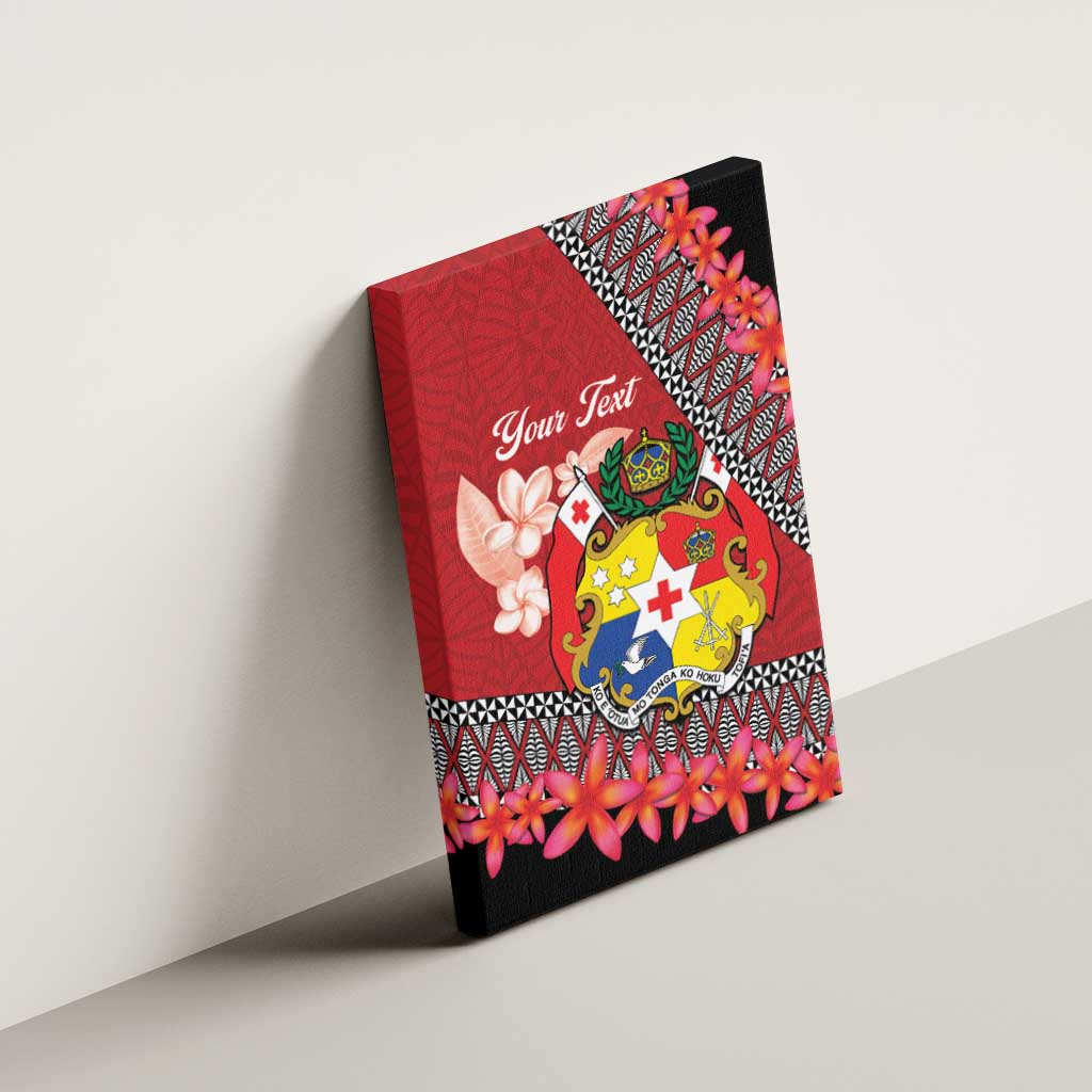 Personalised Tonga Language Week Canvas Wall Art Malo e Lelei Tongan Ngatu Pattern - Red LT14 - Polynesian Pride
