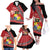 Personalised Tonga Language Week Family Matching Off The Shoulder Long Sleeve Dress and Hawaiian Shirt Malo e Lelei Tongan Ngatu Pattern - Red