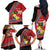 Personalised Tonga Language Week Family Matching Off The Shoulder Long Sleeve Dress and Hawaiian Shirt Malo e Lelei Tongan Ngatu Pattern - Red