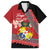 Personalised Tonga Language Week Family Matching Puletasi and Hawaiian Shirt Malo e Lelei Tongan Ngatu Pattern - Red