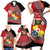 Personalised Tonga Language Week Family Matching Short Sleeve Bodycon Dress and Hawaiian Shirt Malo e Lelei Tongan Ngatu Pattern - Red