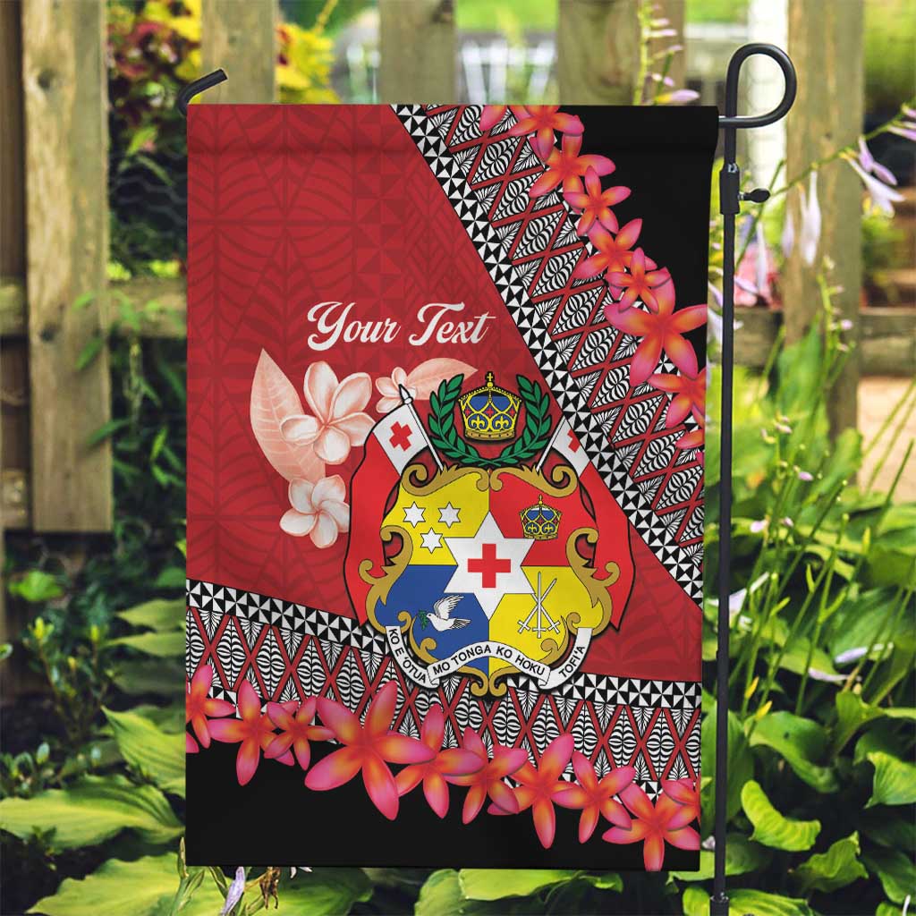 Personalised Tonga Language Week Garden Flag Malo e Lelei Tongan Ngatu Pattern - Red LT14 Garden Flag Red - Polynesian Pride