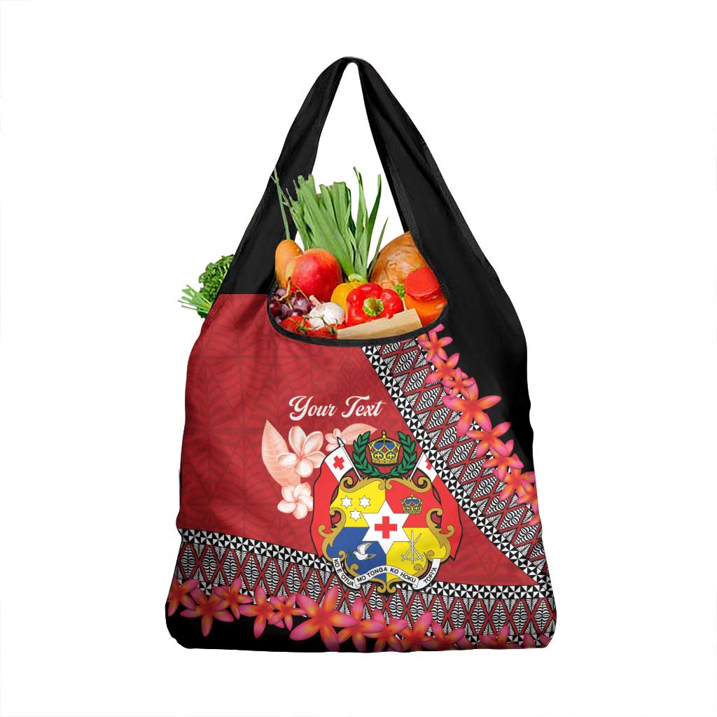 Personalised Tonga Language Week Grocery Bag Malo e Lelei Tongan Ngatu Pattern - Red LT14 1-pack One Size Red - Polynesian Pride